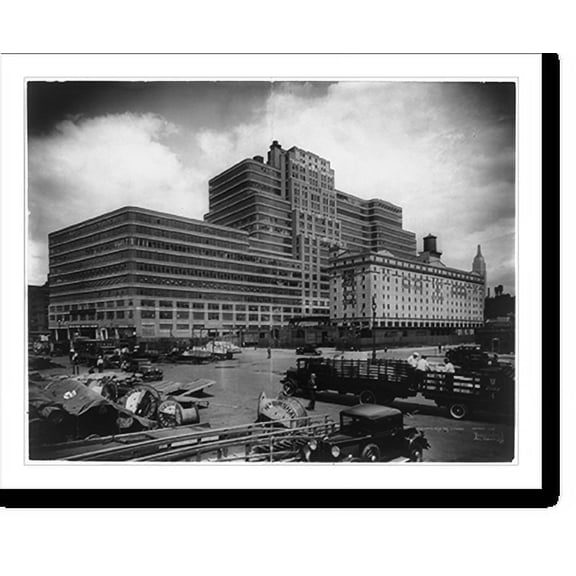 Historic Print, Starrett-Lehigh Building [with Empire State building(?) in right background, New York City], 18" x 24"