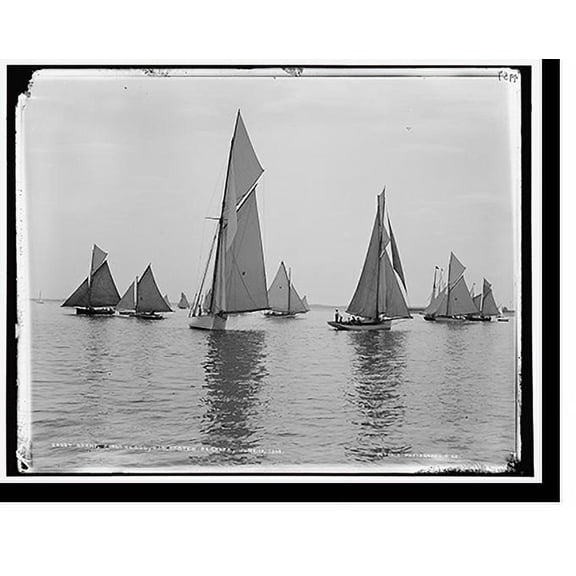 Historic Print, Start, first class, Dorchester regatta, 18" x 24"