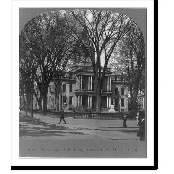Historic Print, State Capitol Building, Concord, N.H., 16" x 20"