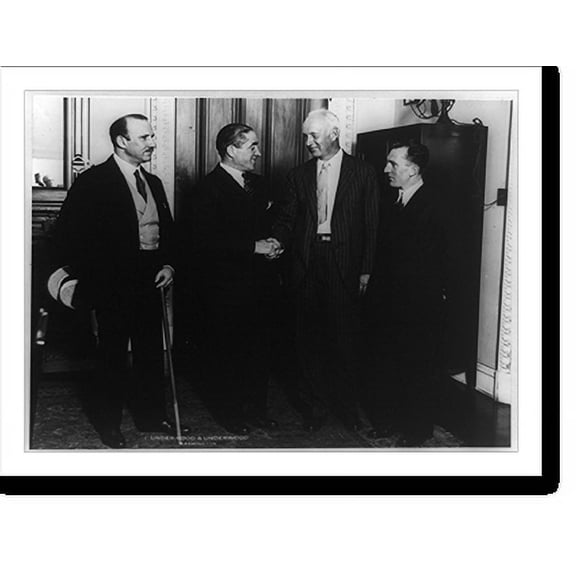 Historic Print, State Department officials greet French ocean flyers, 18" x 24"