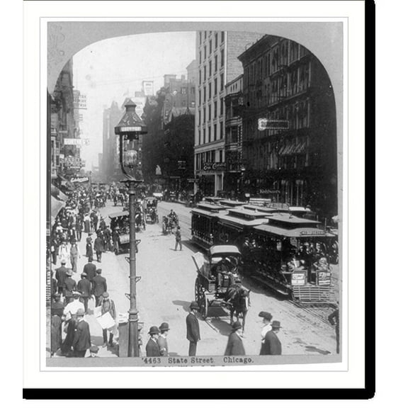 Historic Print, State Street, Chicago, 16" x 20"
