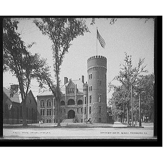 Historic Print, State armory, Utica, N.Y., 18" x 24"