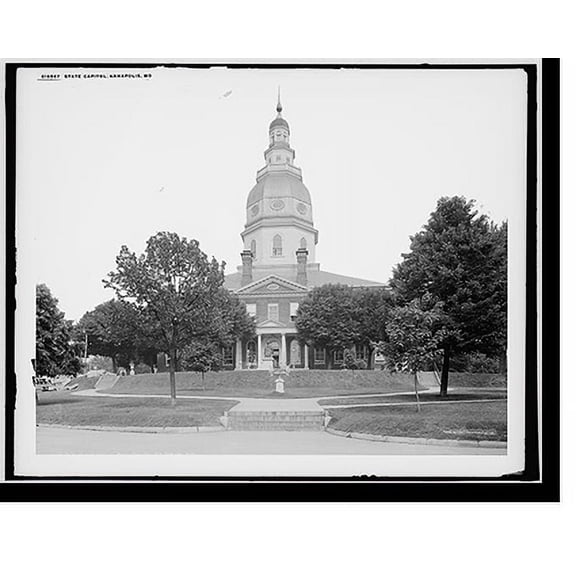 Historic Print, State capitol, Annapolis, Md., 18" x 24"