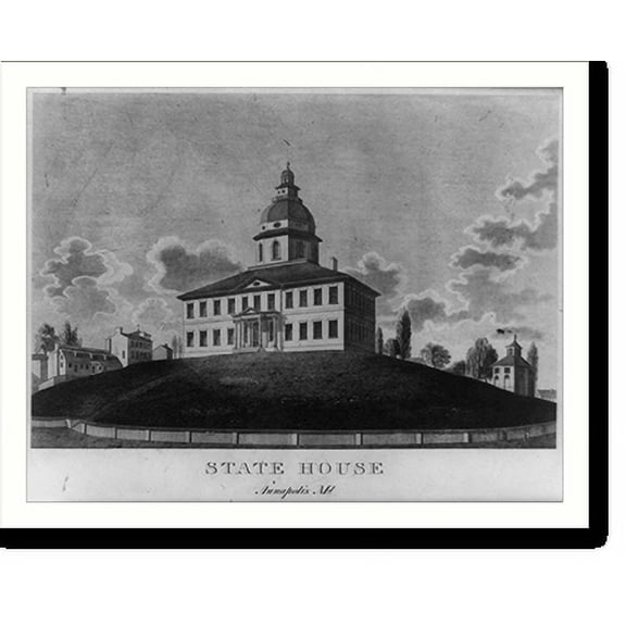 Historic Print, State house Annapolis MD, 18" x 24"
