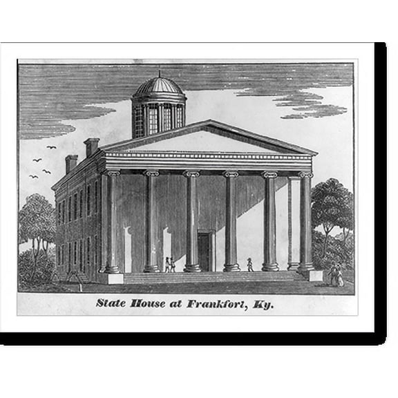 Historic Print, State house at Frankfort, Kentucky"", 16" x 20"