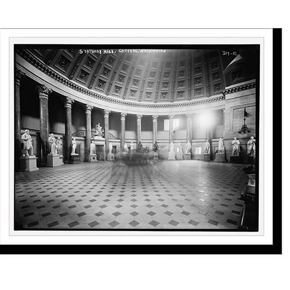 Historic Print, Statuary Hall, Interior, U.S. Capitol, 16" x 20"