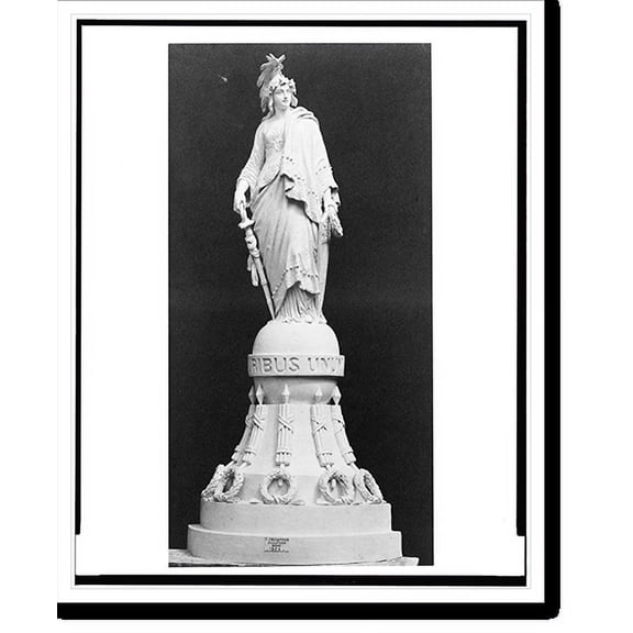 Historic Print, [Statue of Freedom maquette, for dome of the U.S. Capitol, T. Crawford, sculptor, Rome, 1856], 18" x 24"