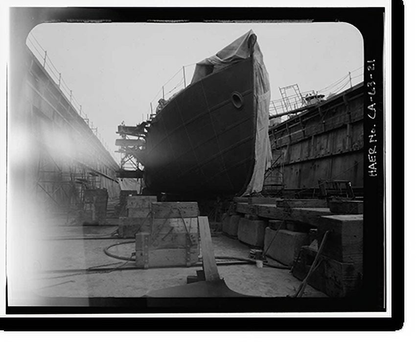 Historic Print, Steam Tug EPPLETON HALL, Hyde Street Pier, San