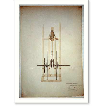 Historic Print, [Steam engine, Washington Navy Yard, Washington, D.C. Transverse elevation] - 2, 16" x 20"