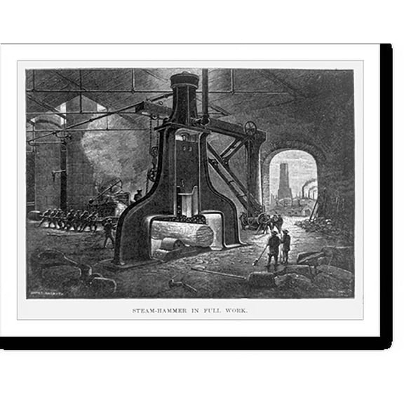 Historic Print, Steam-hammer in full work, 16" x 20"
