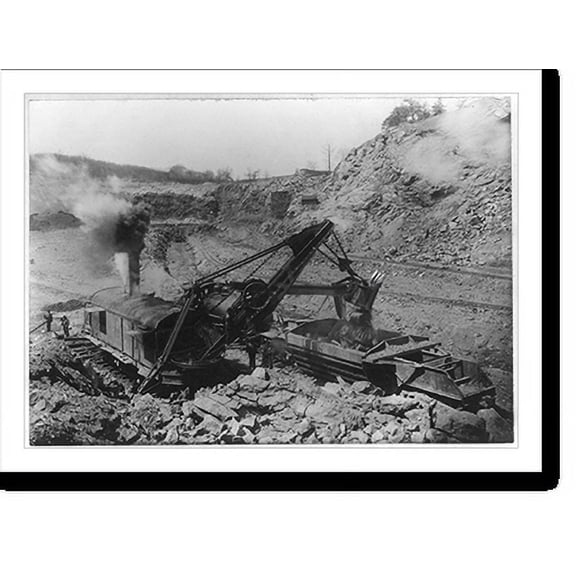 Historic Print, Steam shovel loading iron ore, Cornwall, Pa., 18" x 24"