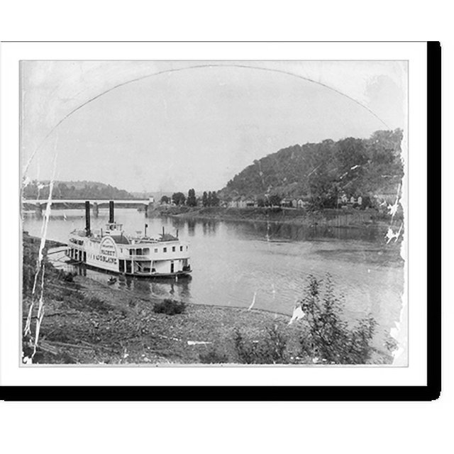 Historic Print, [Steamboat J.G. PLAINE in front of the Monongahela