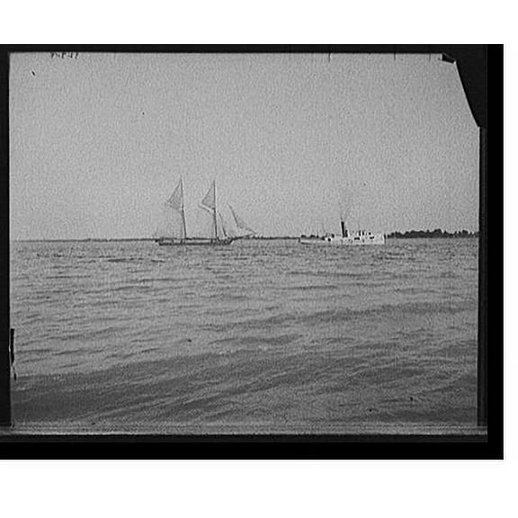Historic Print, [Steamer, Tug, Gladiator and Tow], 18" x 24"