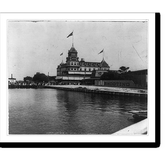 Historic Print, Steamers Landing at Rockaway, L.I. - 2, 18" x 24"