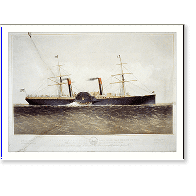Historic Print, Steamship Adriatic 5,888 tons, 1350 horse power