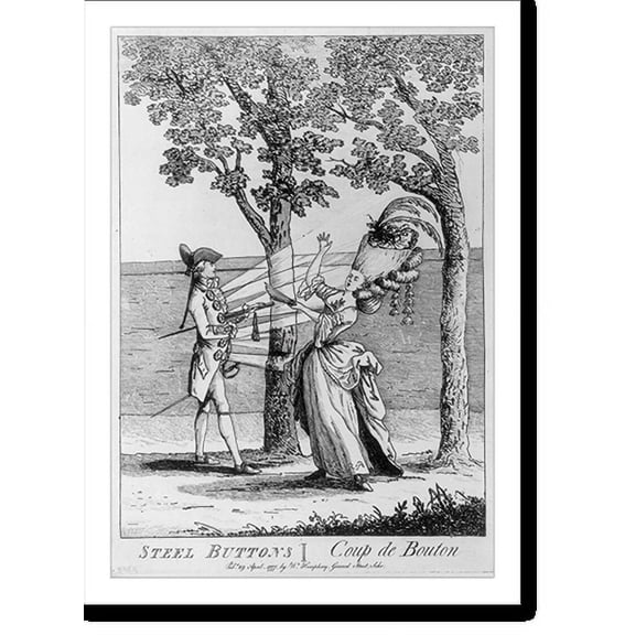 Historic Print, Steel Buttons - Coup de Bouton, 18" x 24"