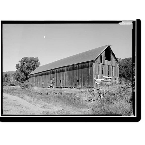 Historic Print, Steele Brothers Dairies, Cloverdale Ranch Barn, Pescadero vicinity, San Mateo County, CA, 18" x 24"