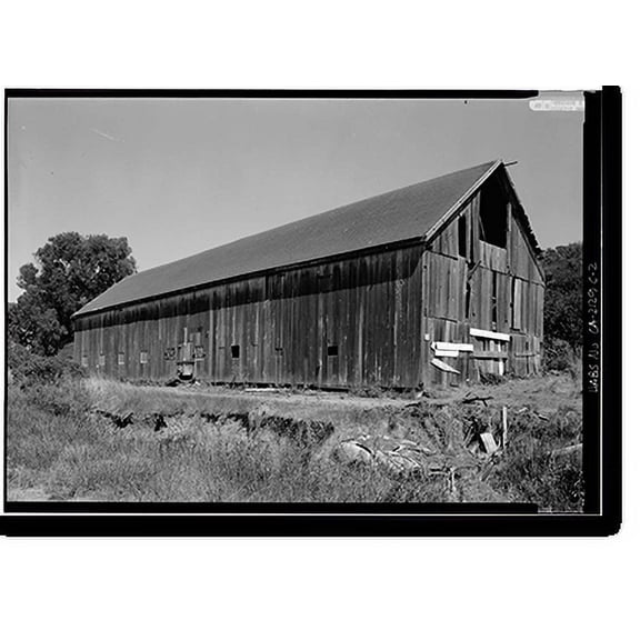 Historic Print, Steele Brothers Dairies, Cloverdale Ranch Barn, Pescadero vicinity, San Mateo County, CA - 2, 18" x 24"
