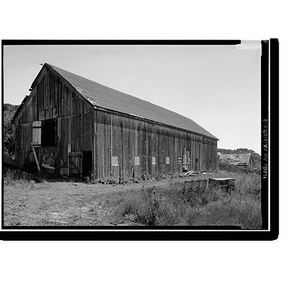 Historic Print, Steele Brothers Dairies, Cloverdale Ranch Barn, Pescadero vicinity, San Mateo County, CA - 3, 18" x 24"