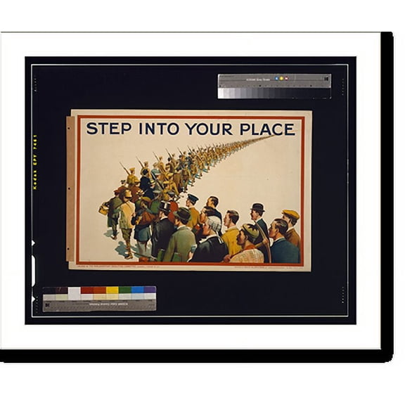 Historic Print, Step into your place.printed by David Allen & Sons Ld., Harrow, Middlesex., 16" x 20"