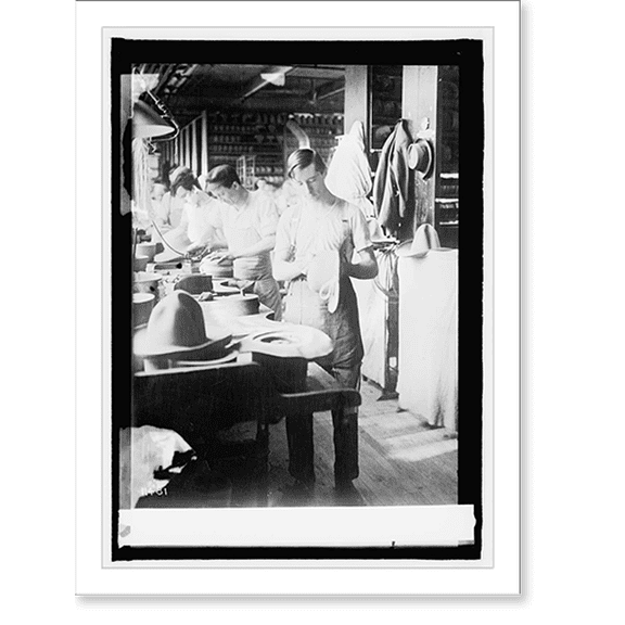 Historic Print, Stetson Hat Co. mfg. soft army hats, 18" x 24"