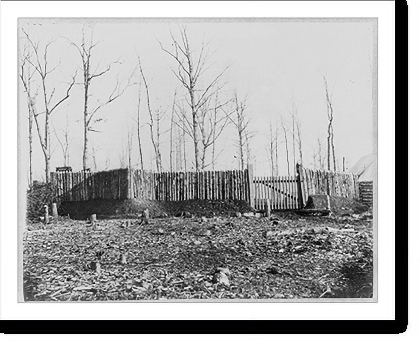 Historic Print, Stockade and entrance to camp of 50th New York