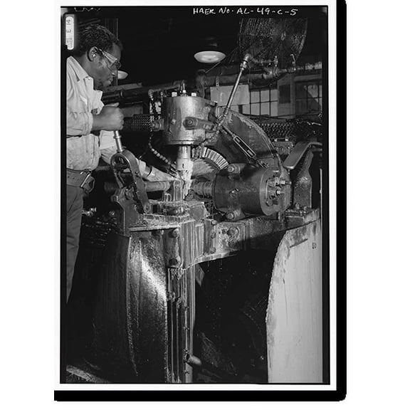 Historic Print, Stockham Pipe & Fittings Company, Tapping Room, 4000 Tenth Avenue North, Birmingham, Jefferson County, AL - 5, 18" x 24"