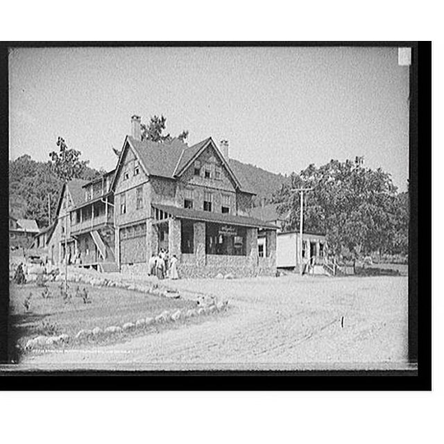 Historic Print, Store and post office, Silver Bay, Lake N.Y