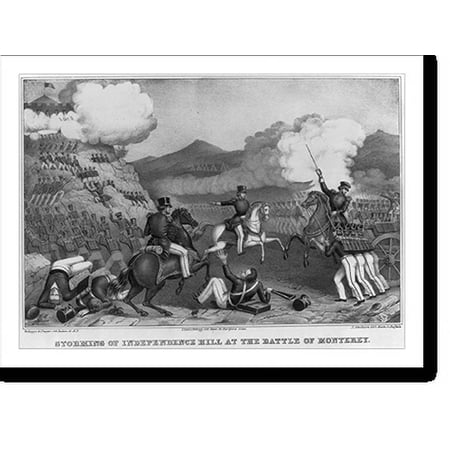 Historic Print, Storming of Independence Hill at the Battle of Monterey.Kelloggs & Thayer, N.Y. ; E.B. & E.C. Kellogg, Hartford, Conn. ; D. Needham, Buffalo., 16" x 20"