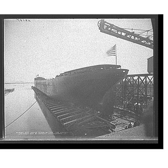 Historic Print, Str. Amasa Stone, before the launch, 18" x 24"