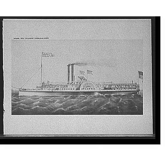 Historic Print, Str. Atlantic (from old print), 18" x 24"