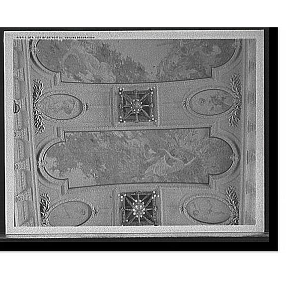 Historic Print, Str. City of Detroit III, ceiling decoration, 16" x 20"