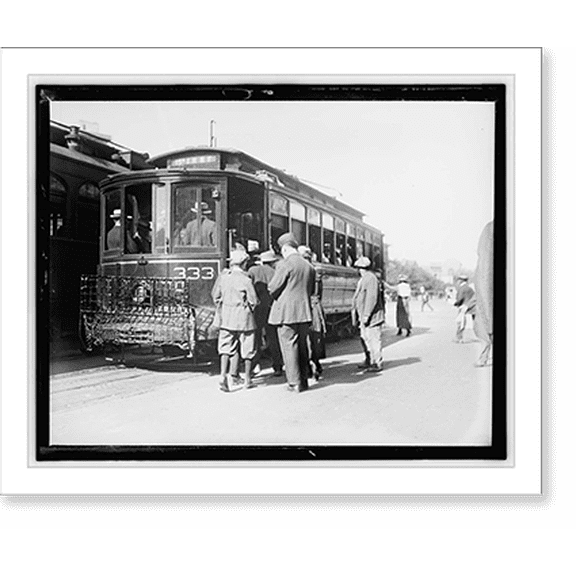 Historic Print, Street car, Wash. D.C., 18" x 24"