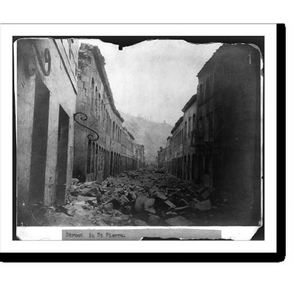 Historic Print, Street in St. Pierre, 16" x 20"