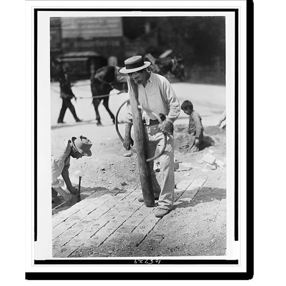 Historic Print, Street paver, 18" x 24"