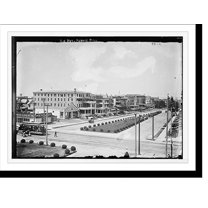 Historic Print, Street scene, 2nd Ave., Asbury Park, New York, 16" x 20"