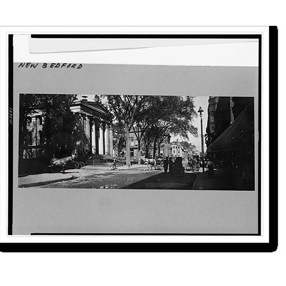 Historic Print, [Street scene in New Bedford, Massachusetts], 18" x 24"