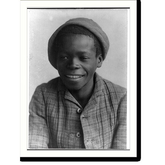 Historic Print, [Street-types of Chicago: African American boy smiling], 18" x 24"