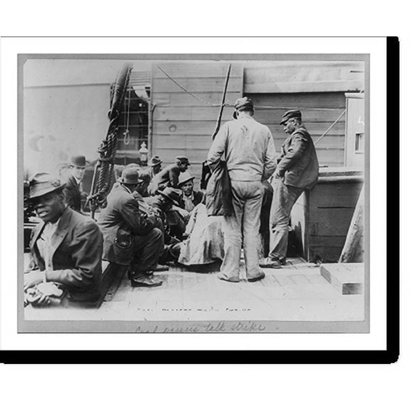 Historic Print, Strikes - Seamen: Talking strike, 18" x 24"