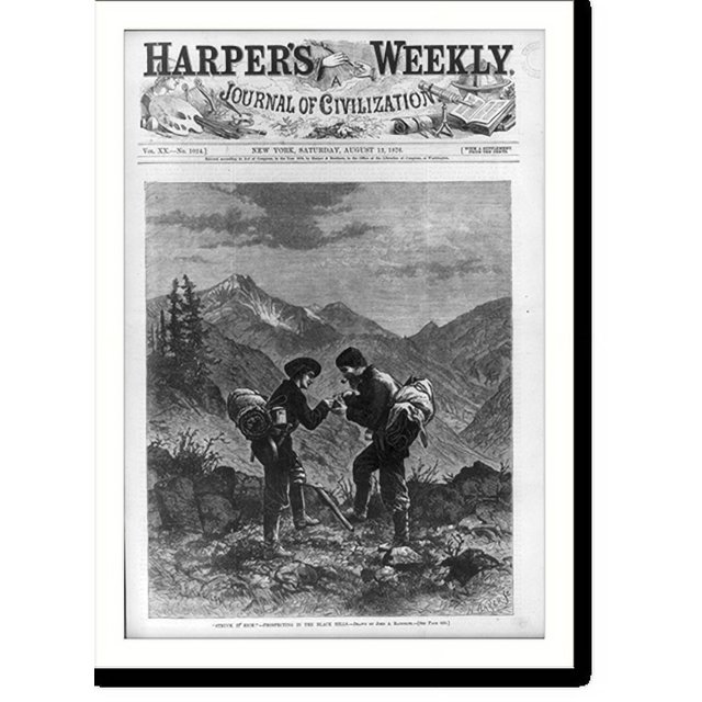 Historic Print, Struck it rich!" Prospecting in the Black Hills [N