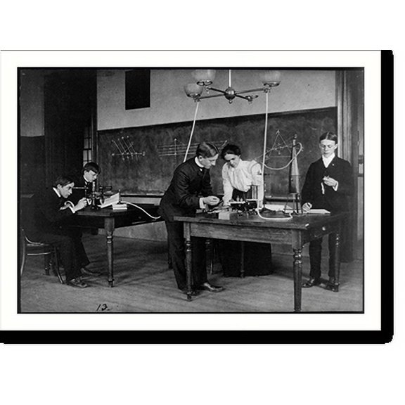 Historic Print, [Students in a science class conducting experiments, Western High School, Washington, D.C.], 18" x 24"
