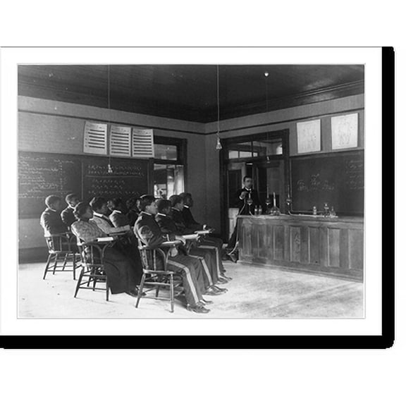 Historic Print, [Students in class learning how to prepare sulphuric acid, Hampton Institute, Hampton, Va.], 18" x 24"