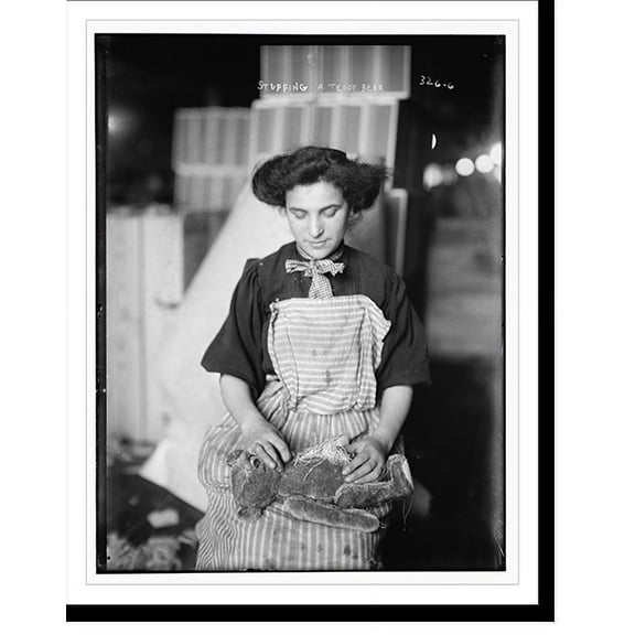 Historic Print, Stuffing a Teddy Bear - 2, 16" x 20"