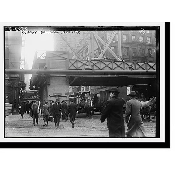 Historic Print, Subway bldg. - N.Y., 16" x 20"