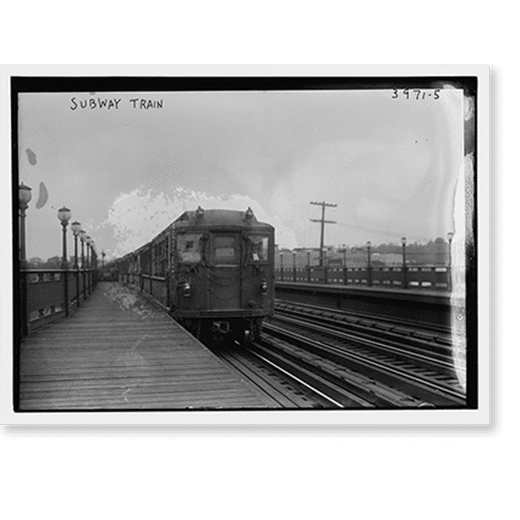 Historic Print, Subway train, 18" x 24"