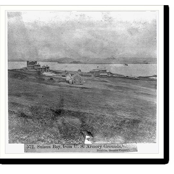 Historic Print, Suisun Bay, from U.S. - Armory Grounds - Benicia - Solano County, 18" x 24"