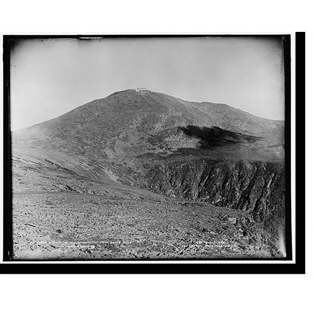 Historic Print, Summit of Mt. Washington from Boot's Spur, White