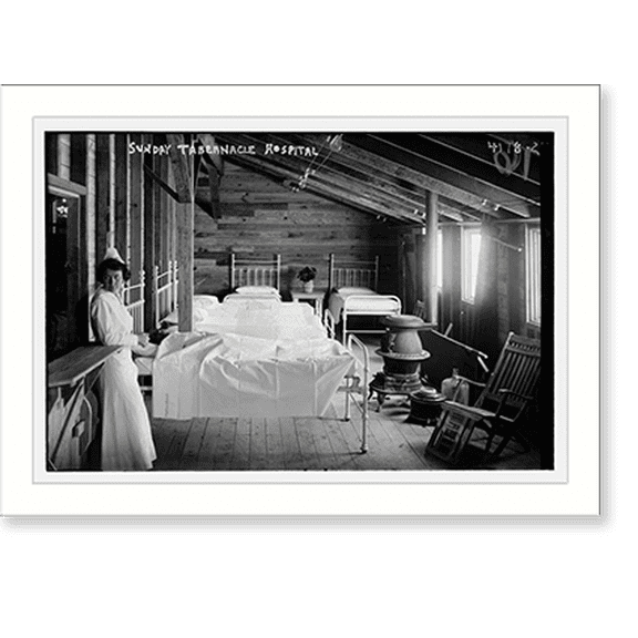 Historic Print, Sunday's Tabernacle Hosp., 16" x 20"