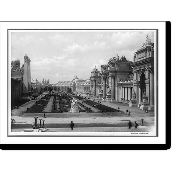 Historic Print, Sunken gardens, 16" x 20"