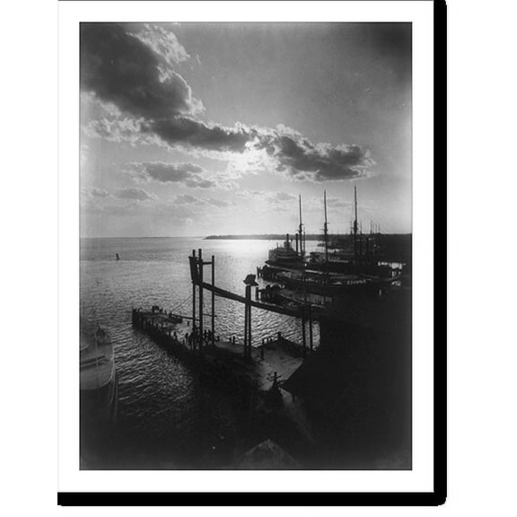 Historic Print, Sunset, St. John's River, Jacksonville, 18" x 24"